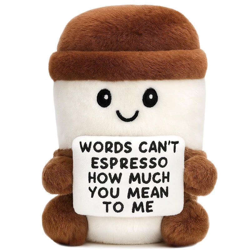 Jettryran Emotional Positive Support Latte Christmas Birthday Gifts for Women Men Gag White Elephnat Gifts for Adults Farewell Gift for Coworkers Unique Appreciation Gift Basket Plush Coffee Mugs Coffee Lover - Image 1